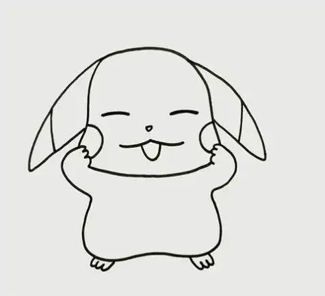 最萌皮卡丘简笔画怎么画可爱彩色皮卡丘简笔画教程