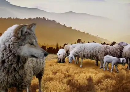 披着羊皮的狼照片