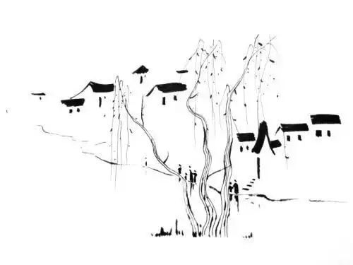 江南的房子简笔画幼儿