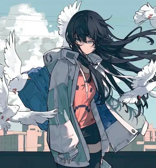 黑发少女-动漫精美图片-话本小说网