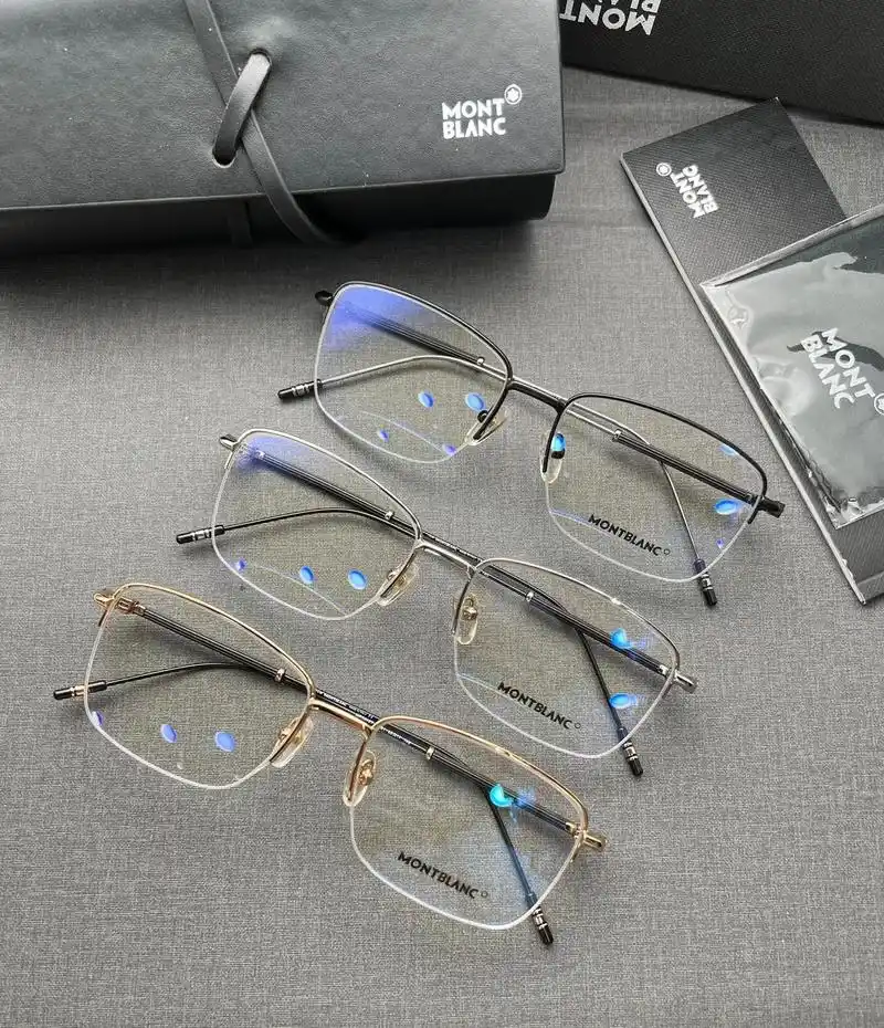 montblanc万宝龙男光学眼镜新款半框商务mb0042t - 抖音