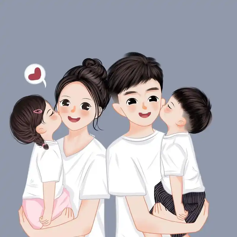 一家四口头像.蹲一波亲子头像,一家四口#一起换头像 #亲子头 - 抖音