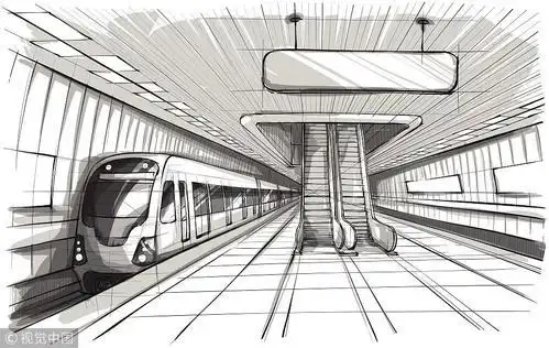 素描地铁简笔画