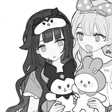 二次元黑白闺蜜头像