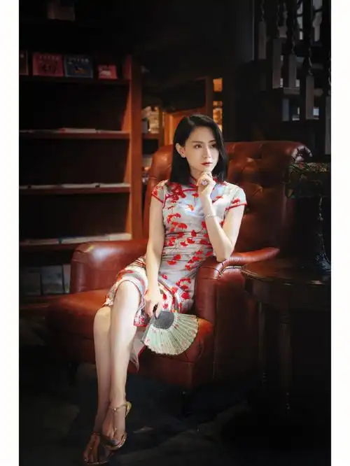 旗袍写真行走在芬芳的流年里