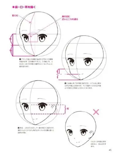 绘画教程q版三庭五眼教程