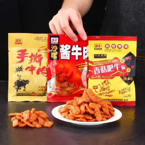 牛肉辣条香菇肥牛手撕肉酱大豆豆制品甜辣辣味面筋制品