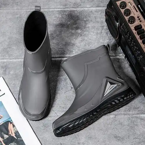 男款雨鞋中筒赛博风水靴保暖雨靴防水工作厨房防滑钓鱼男胶鞋新款