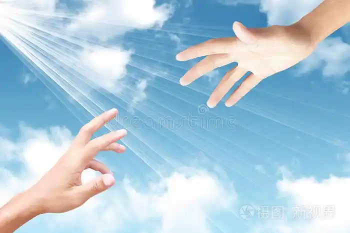 抽象概念手向天空光线