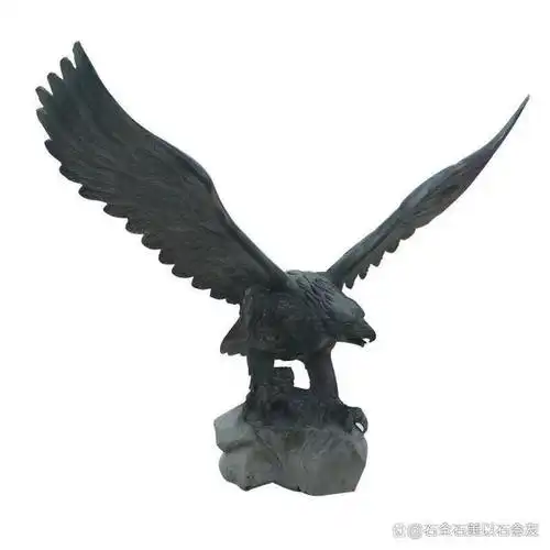 石雕老鹰大鹏展翅雕塑造型样式图集