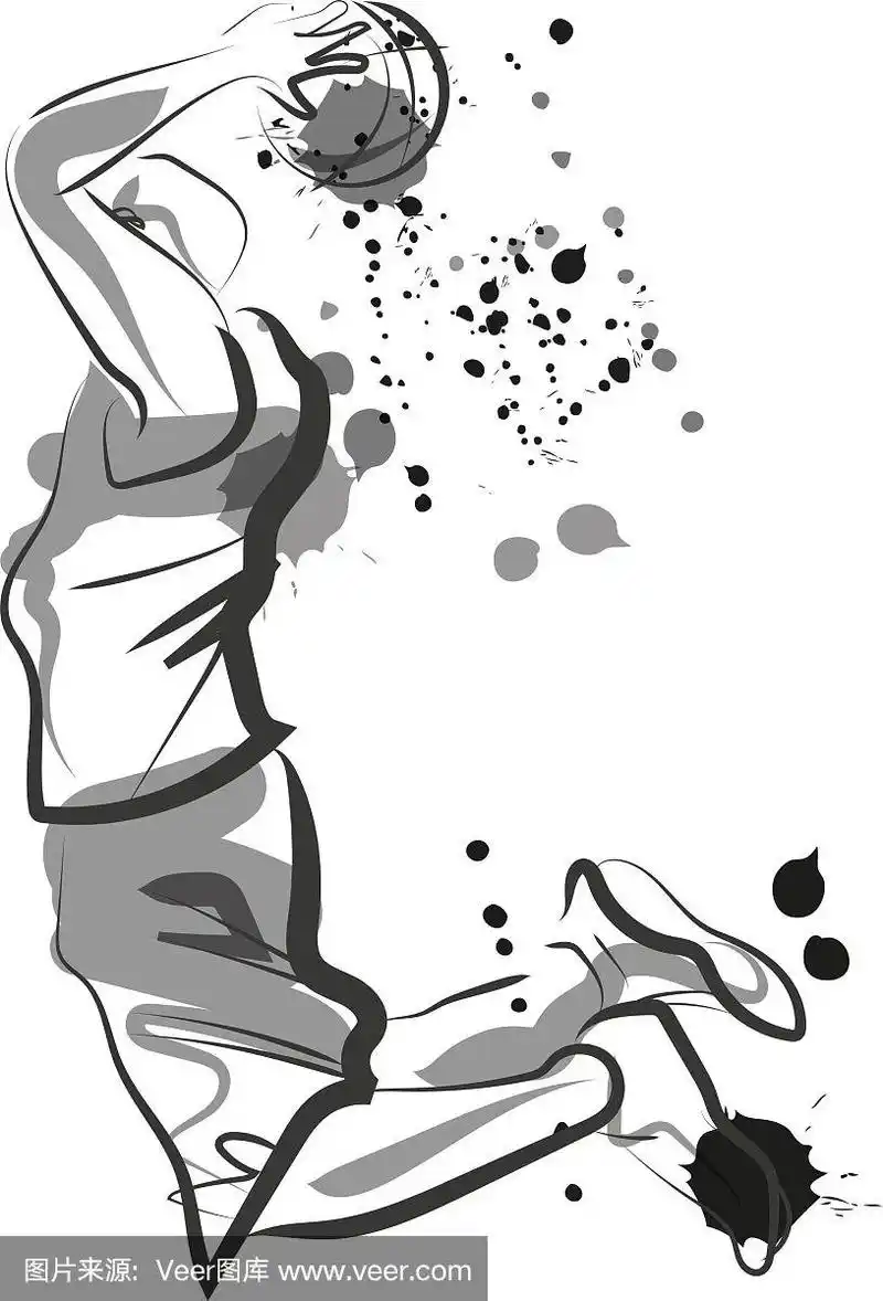 篮球运动员的素描