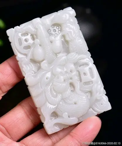 精品收藏级羊脂7772号天然新疆羊脂玉和田玉吊坠上等稀少珍品