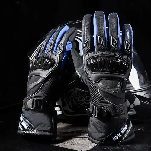 冬季保暖摩托车手套防水防寒可触触屏长款加厚骑士手套