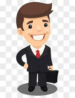 卡通商务西装人物