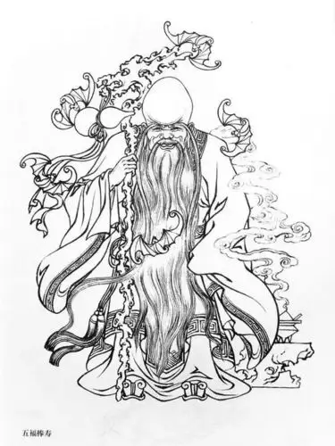 素材白描神话人物