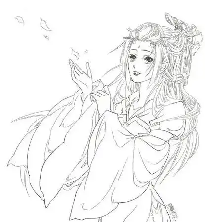 动漫人物简笔画古装宠物