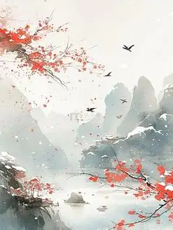 古风梅花山水