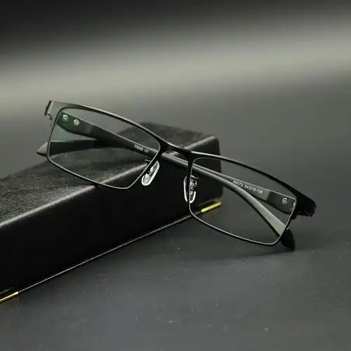 感光变色渐进多焦点老花镜成品男士高端商务老年人远近两用