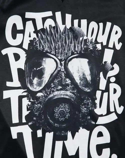 chi zhang明星专场chizhang设计款 情侣款黑色防毒面具网格圆领背心cz