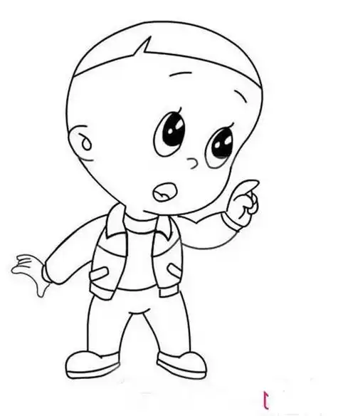 卡通简笔画 大头儿子简笔画图片四张        小鲤鱼历险记卡通人物