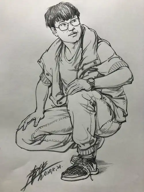 双人动态速写人物图集,优秀速写写生作品范画优秀速写人物临摹图片