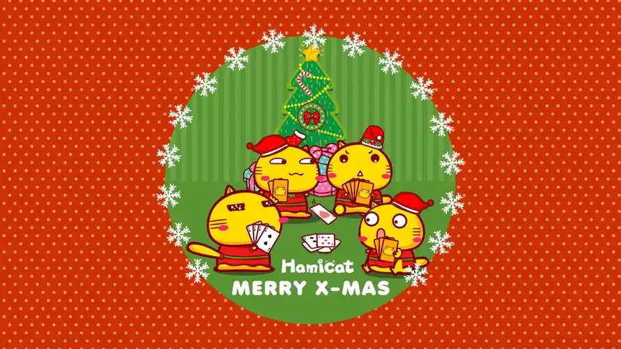 哈咪猫圣诞节主题卡通图片桌面壁纸-卡通动漫-壁纸下载-美桌网