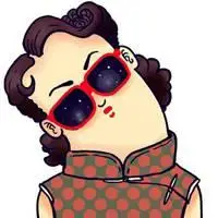 歪脖子头像卡通系列女往左带眼镜【点击鼠标右键下载】
