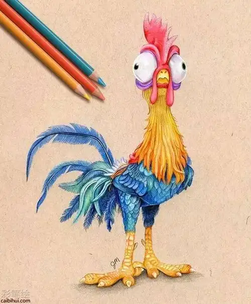 写实,也可爱,彩铅动物萌宠动漫-彩笔绘