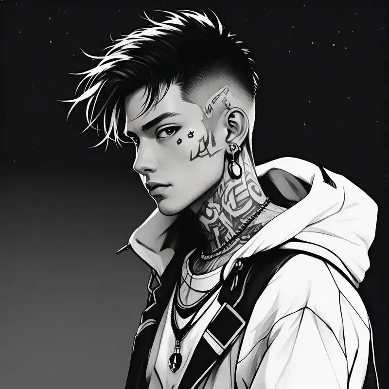 90高冷男性纹身头像精选97