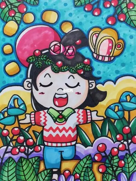 大自然的画画简单的画三年级 字