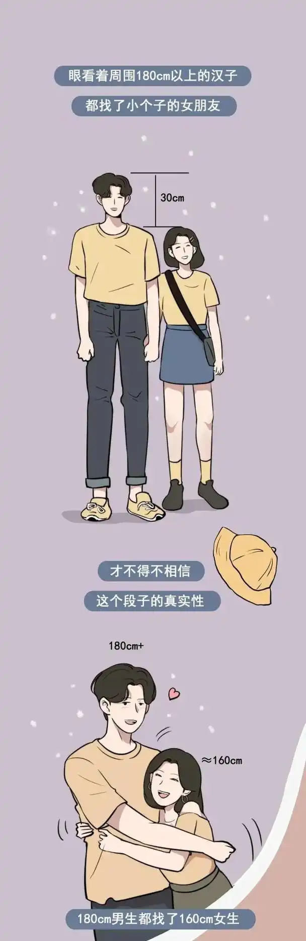 最多的一点就是小个子女生可以激起男生的保护欲,但也有人表示男生