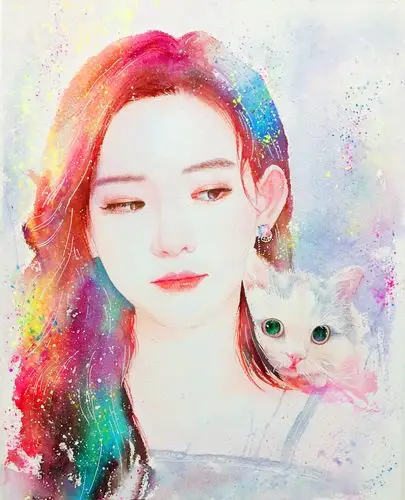 水彩人物肖像系列