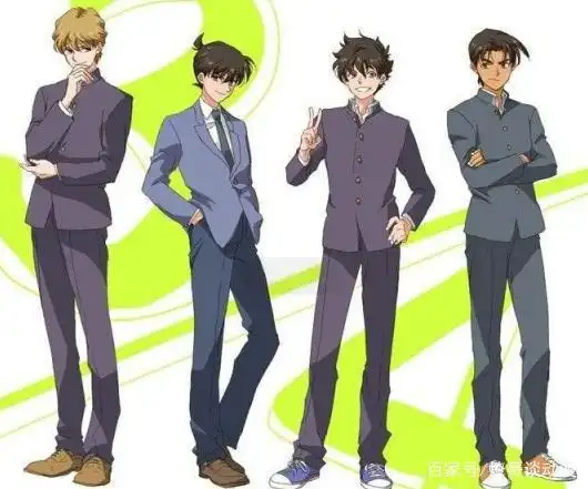 名侦探柯南四大男神新一和基德颜值担当最后一组最可爱