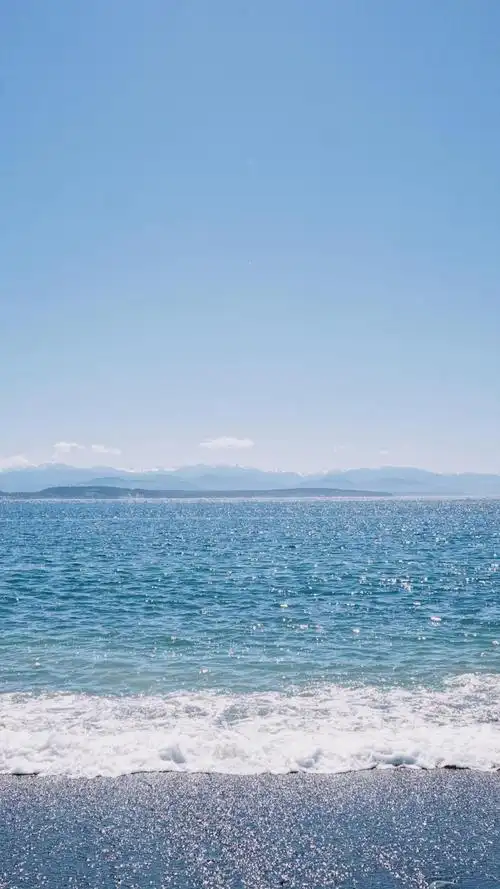 湛蓝色的大海风光图