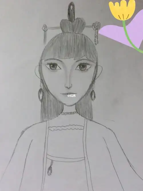 素描漫画古风公主