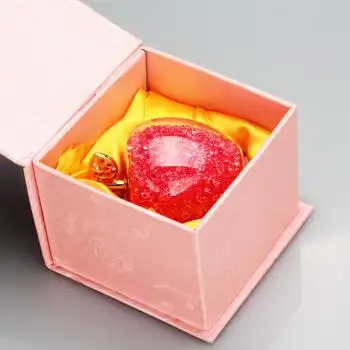 迎凯 生日礼物水晶苹果摆件元旦送男女生朋友送闺蜜同学生日礼物 大红