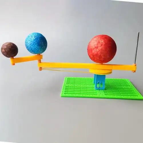 小学生科学实验作业太阳系日地月三球拼装模型儿童科技科学实验