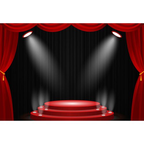 中小学新闻小主持人演讲背景布口才主播直播间背景舞台表演背景布 –