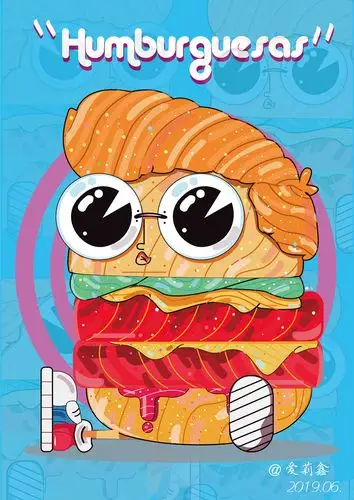 食物拟人化插画设计