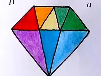 钻石简笔画#简笔画 #钻石 #儿童简笔画 #画画 #零基础