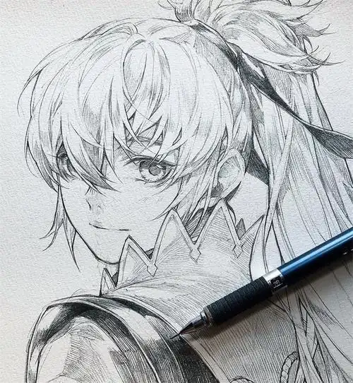 铅笔画动漫人物图片大全,大神笔下的犬夜叉铅笔画作品集(40张)