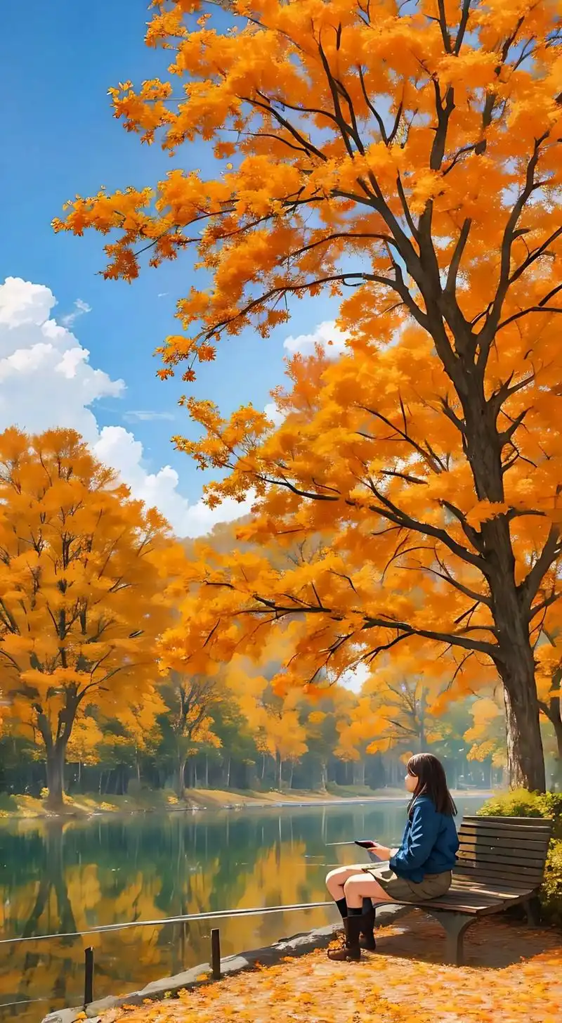 秋天的景色.#图文掘金计划 秋天,枫叶的秋景,是大自然赐予我