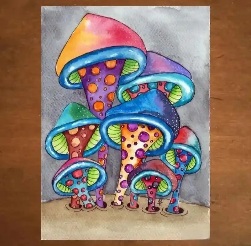 分享一组彩色线描~这样画好看不得了!