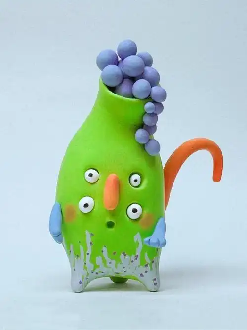 幼儿园手工又来了,大眼睛小怪兽#超轻粘土