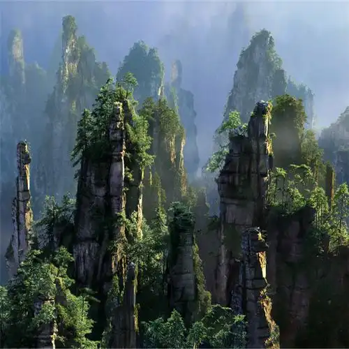 厂家批发风景图案3d立体画 高山流水效果的三维立体画 可定做