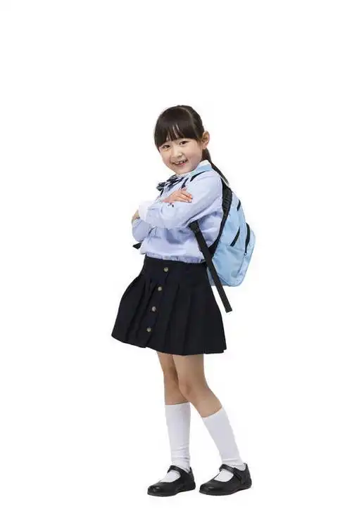 背,一个人,学生,站,竖图,彩色,室内,白天,留白,抠图,白色背景,侧面