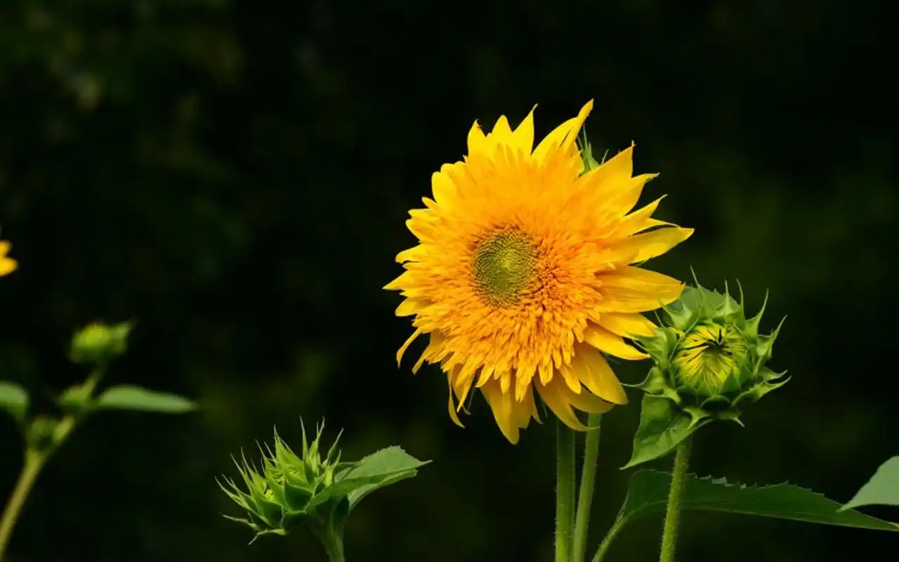 生机盎然的向日葵高清图片桌面壁纸