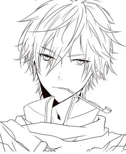 动漫人物简笔画男生卡通人物简笔画男孩帅气图片大全帅气男生简笔画