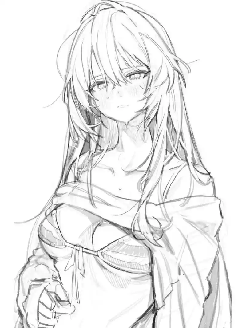 二次元人物线稿 又是在羡慕线稿画得好的手99 画师:freng