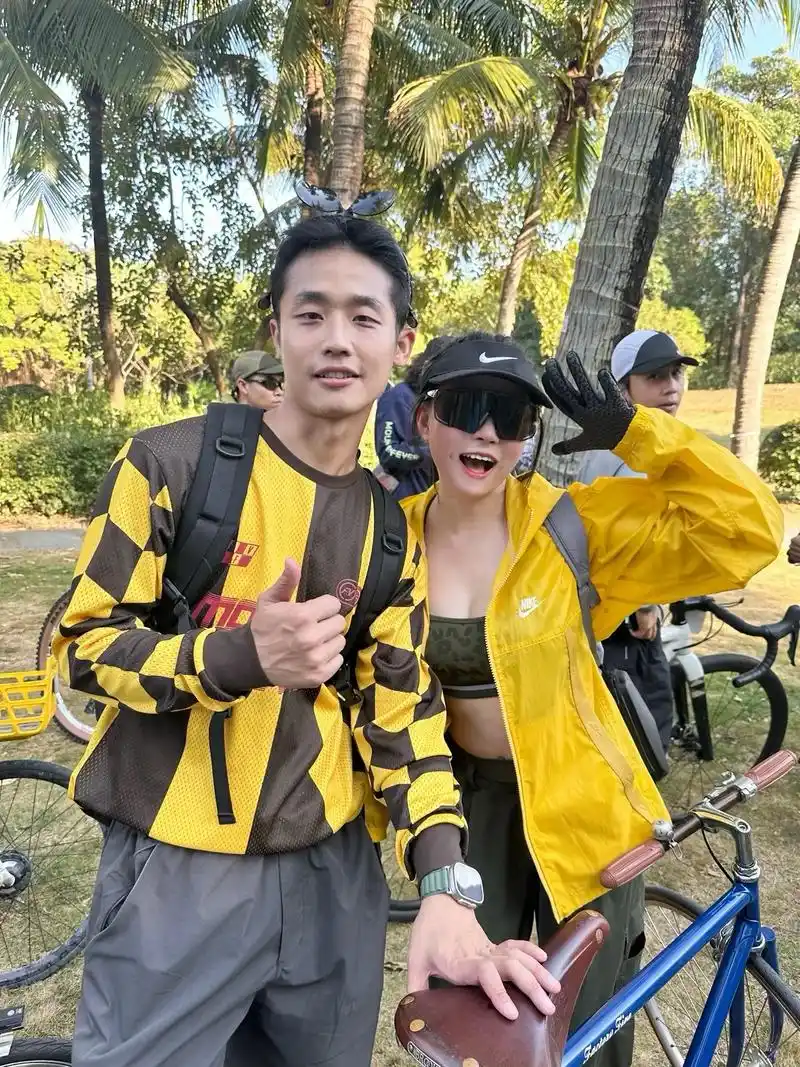 和高山热的伙伴们一起骑行 深圳的冬天还 - 抖音